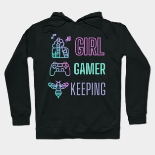 Girl Gamer Beekeeping Cute Design Hoodie